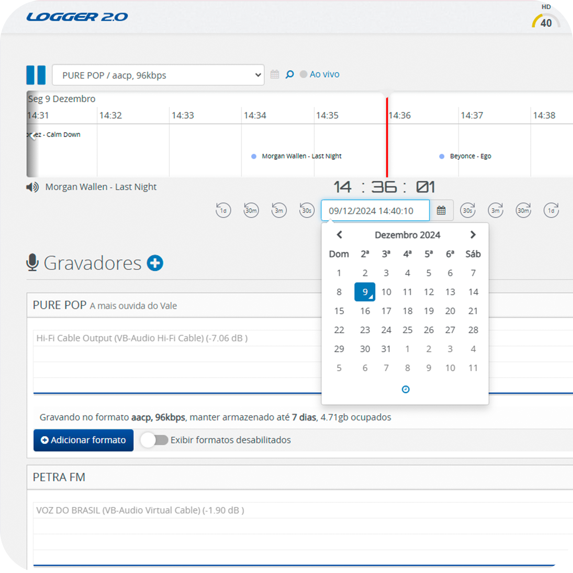 Logger 2.0 — Linha do Tempo Interativa
