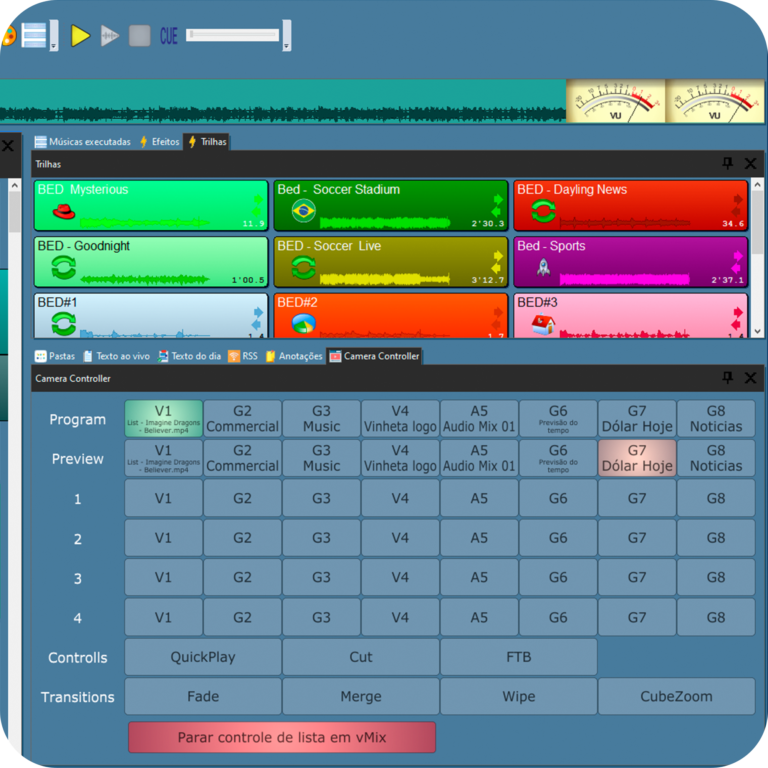 playlist camera controller