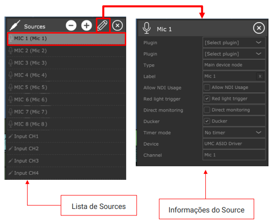 passo 2 - Configuração dos INPUTS e OUTPUTS