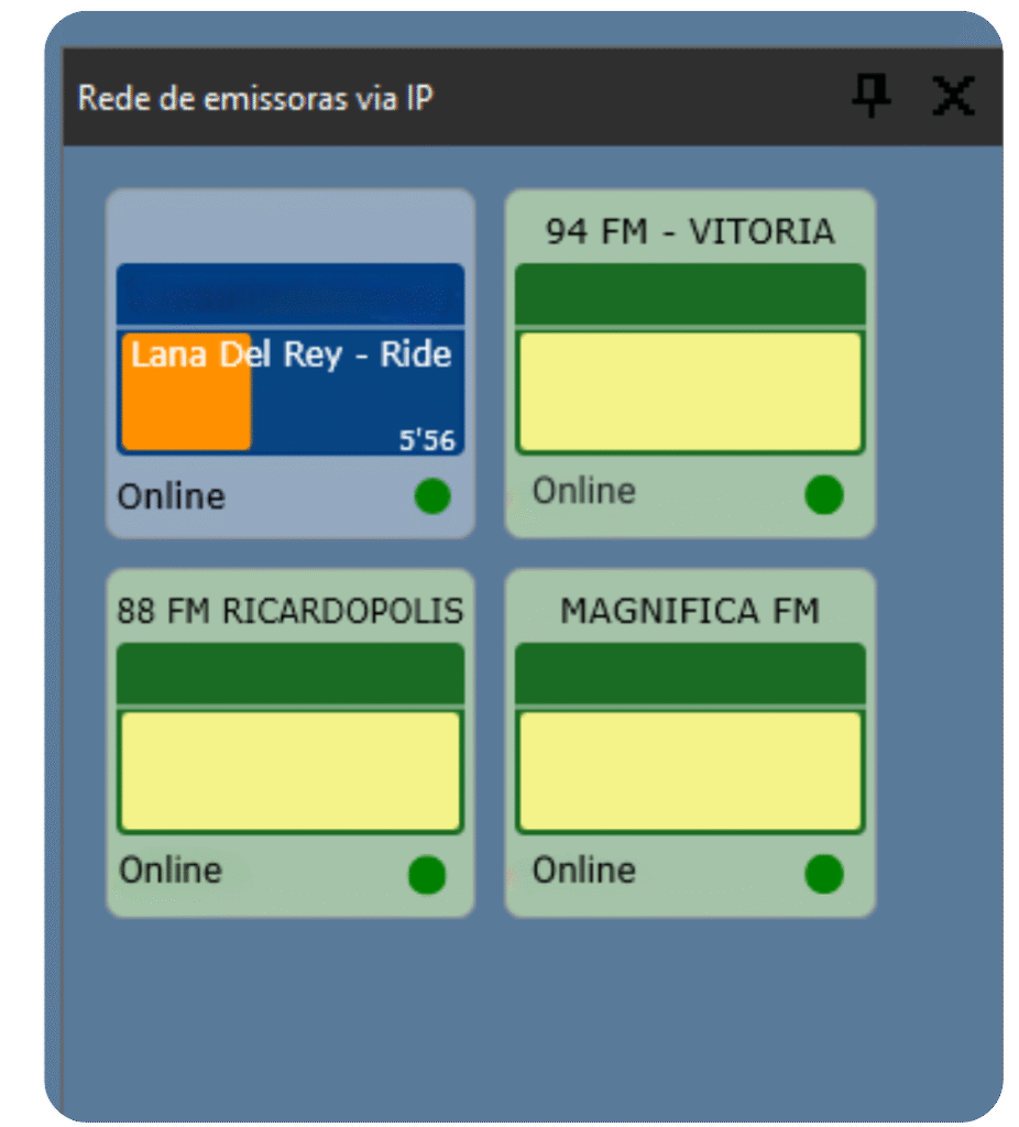 rede de emissoras via IP