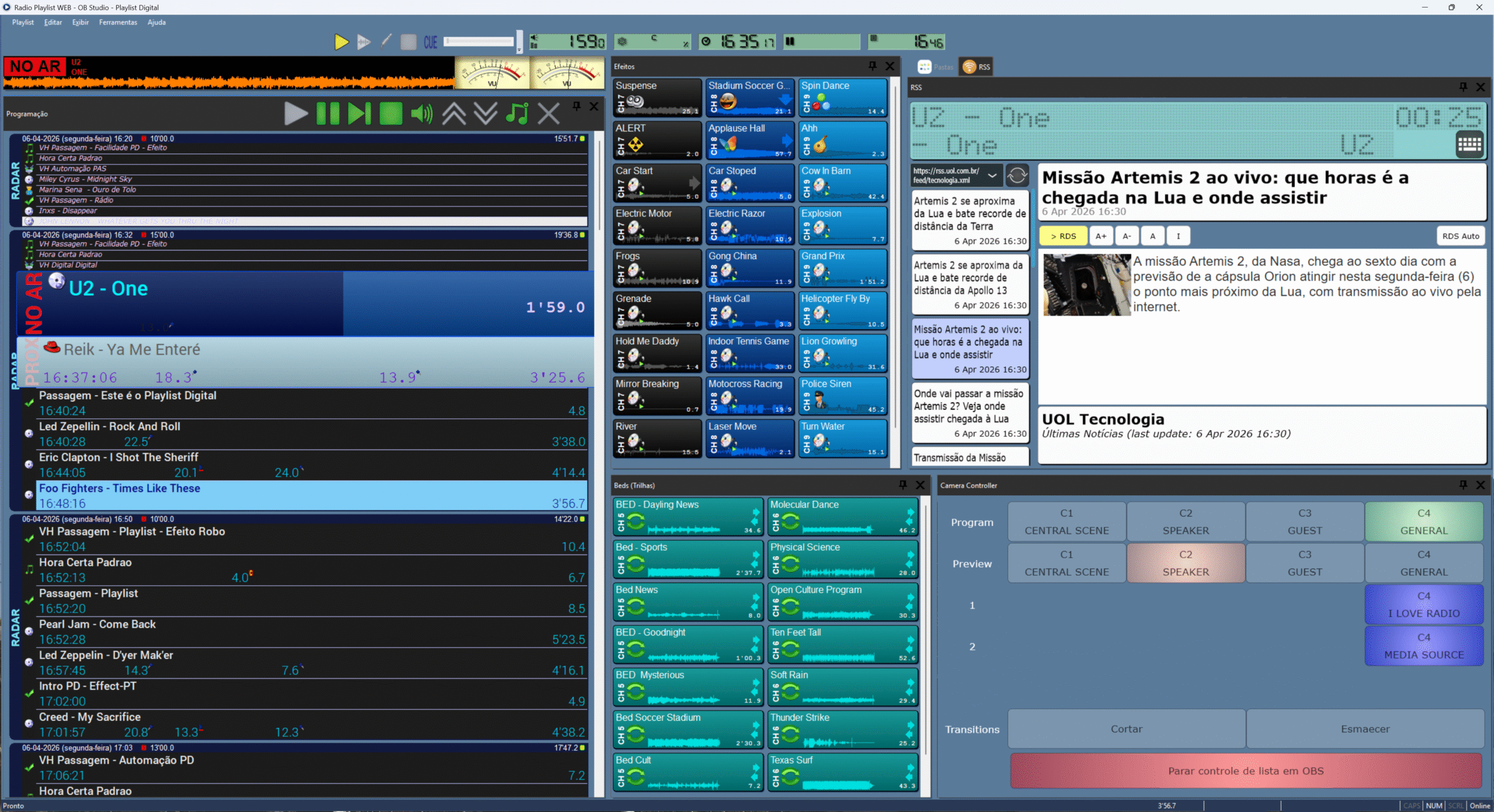 Playlist Digital — complete interface with multiple modules