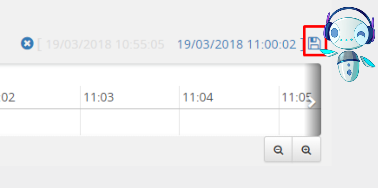 Ícone de disquete para iniciar o download do áudio